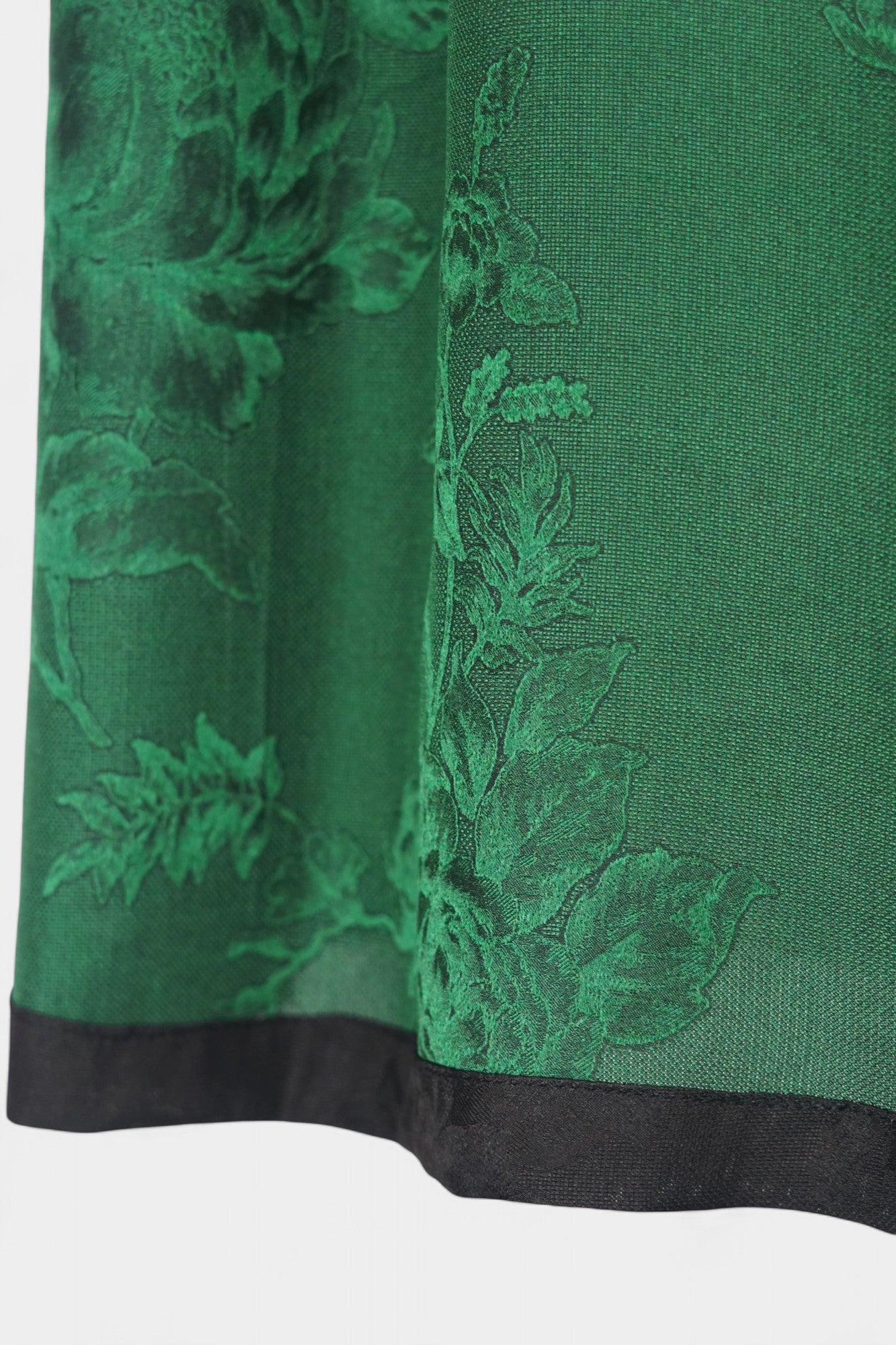 Handmade Mulberry Silk Reversible Top | Green & Black Huaro Weave