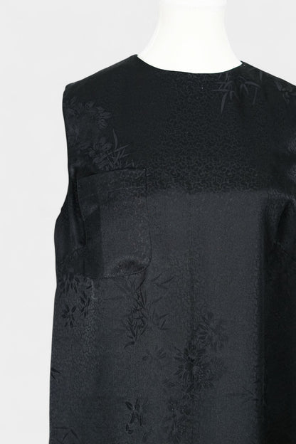 Handmade Mulberry Silk Sleeveless Dress | Black