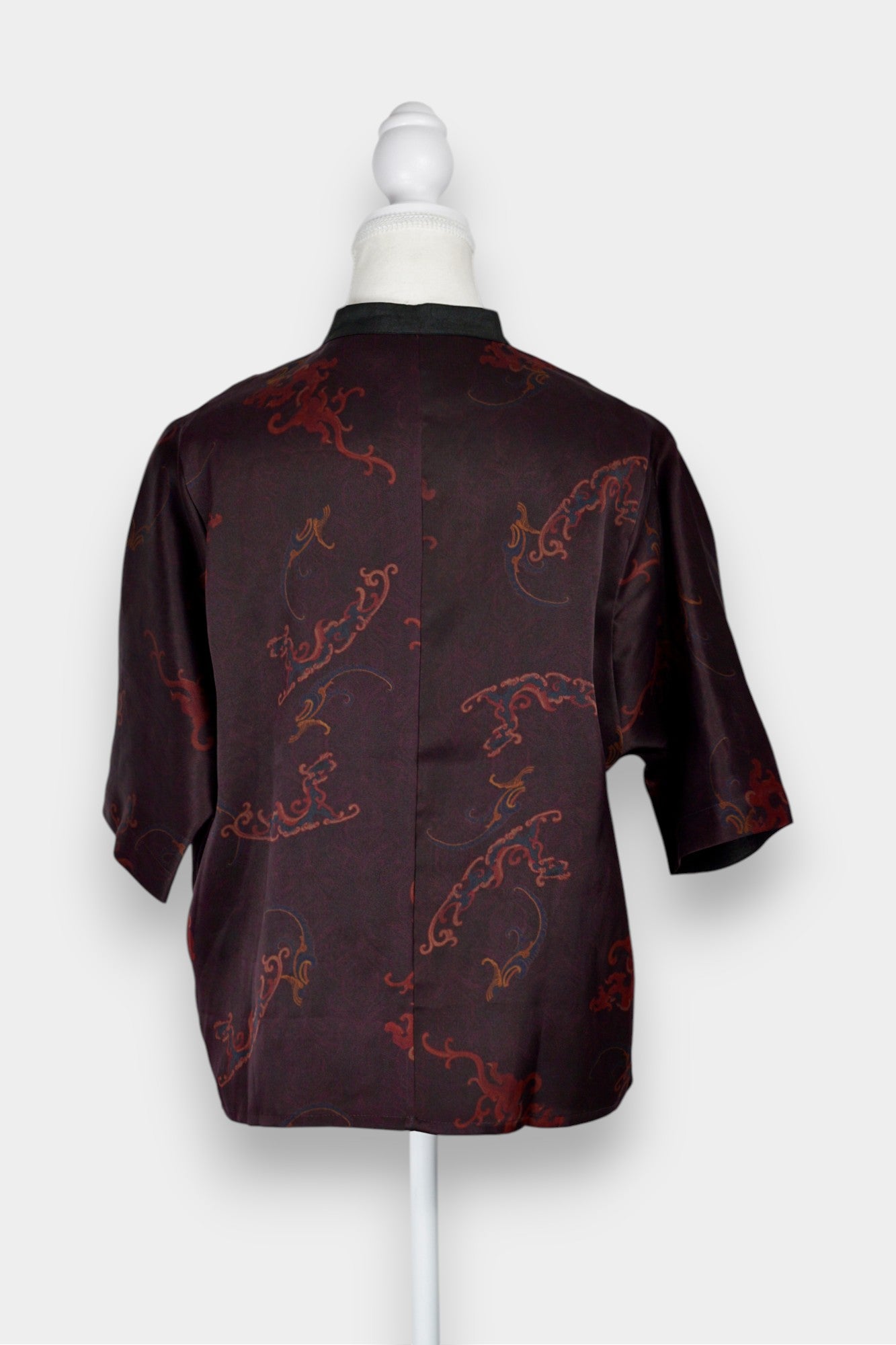 Handmade Gambiered Guangdong Gauze Silk Blouse | Tie-Dye