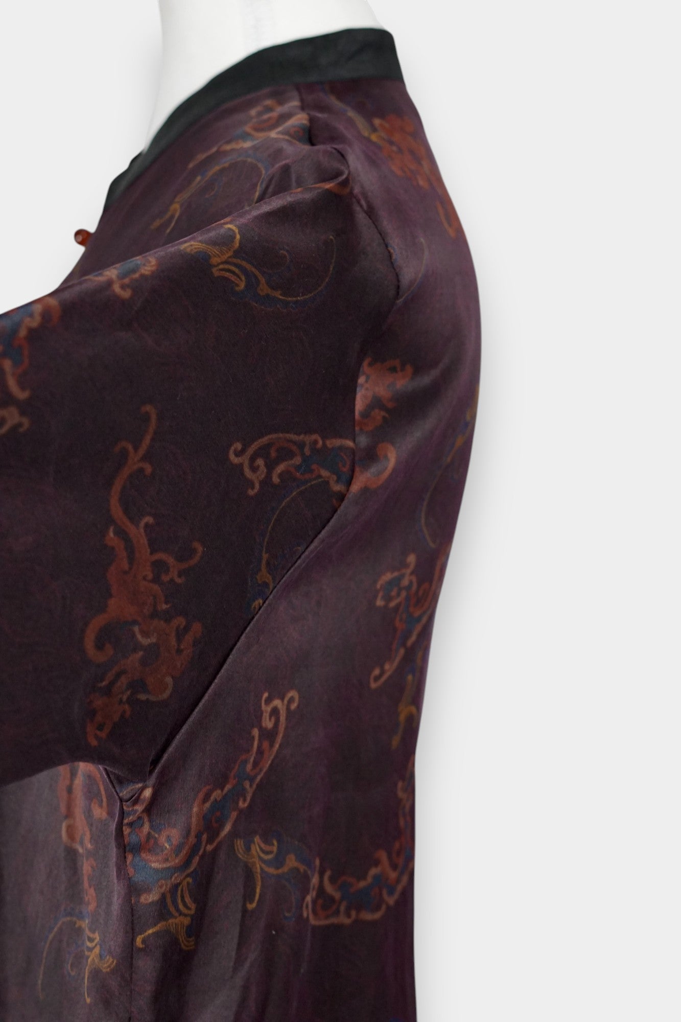 Handmade Gambiered Guangdong Gauze Silk Blouse | Tie-Dye