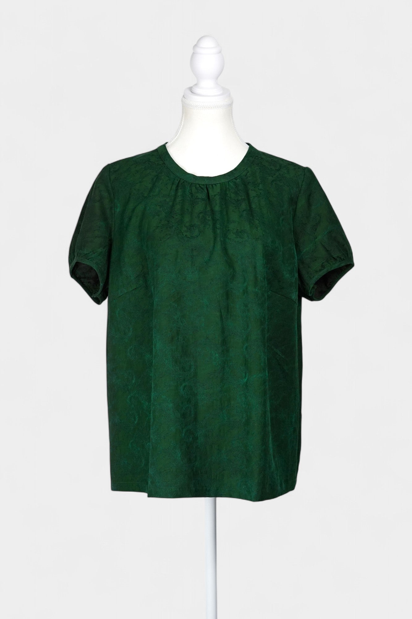 Handmade Jacquard Gambiered Guangdong Gauze Silk Blouse