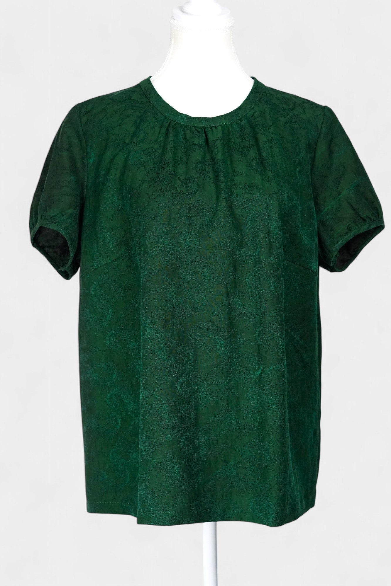 Handmade Jacquard Gambiered Guangdong Gauze Silk Blouse