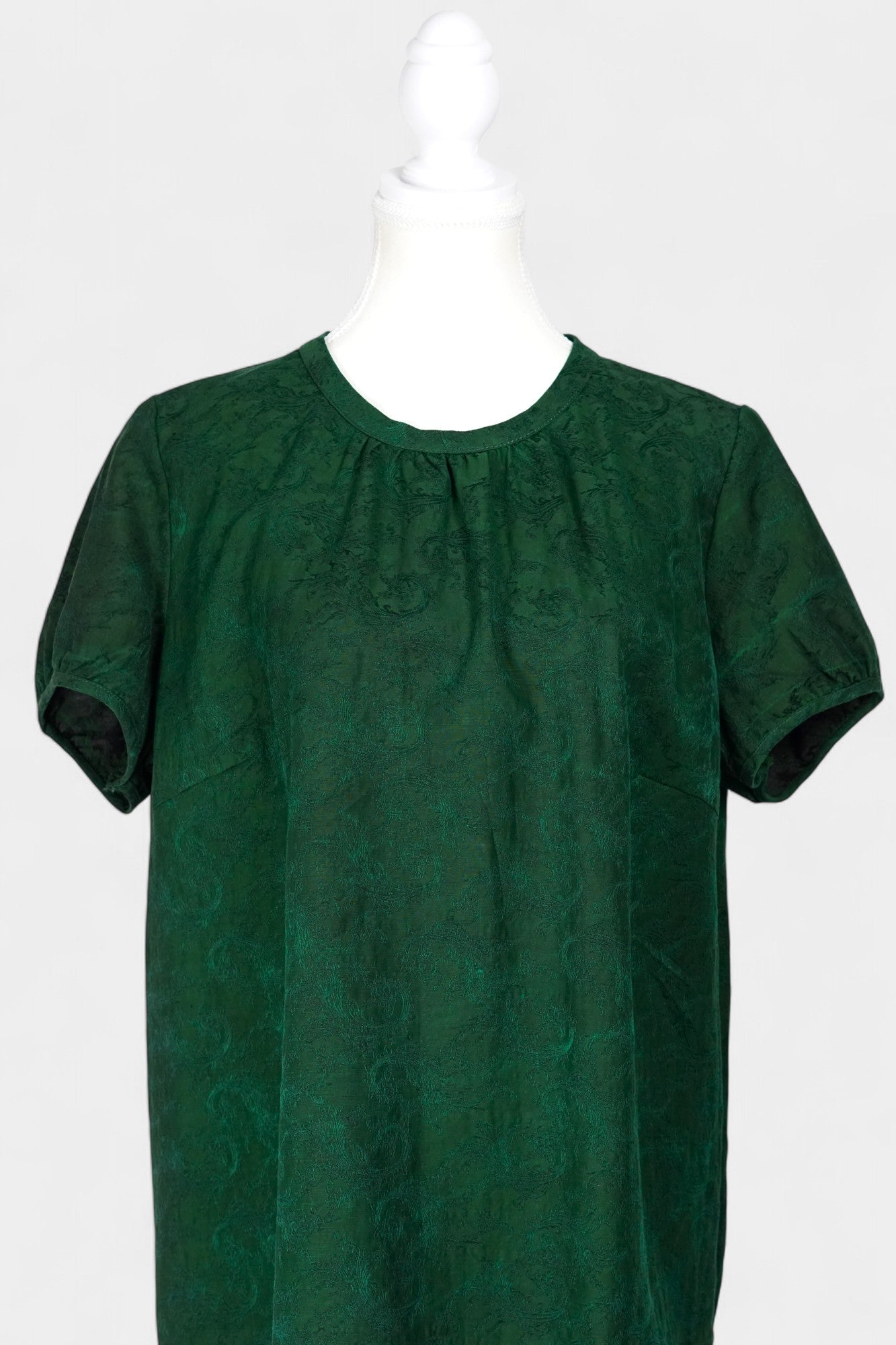 Handmade Jacquard Gambiered Guangdong Gauze Silk Blouse