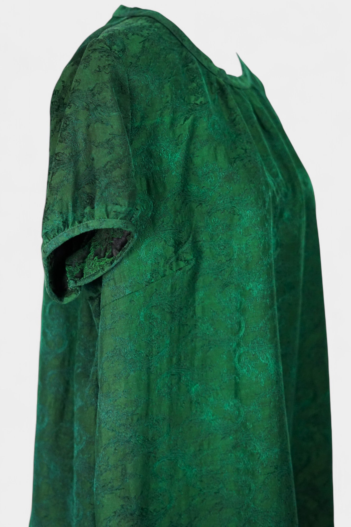 Handmade Jacquard Gambiered Guangdong Gauze Silk Blouse