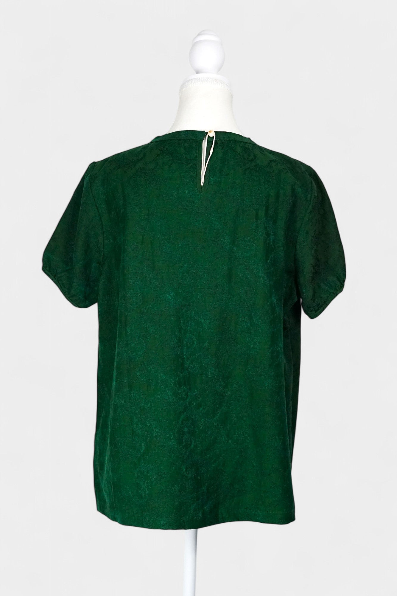 Handmade Jacquard Gambiered Guangdong Gauze Silk Blouse