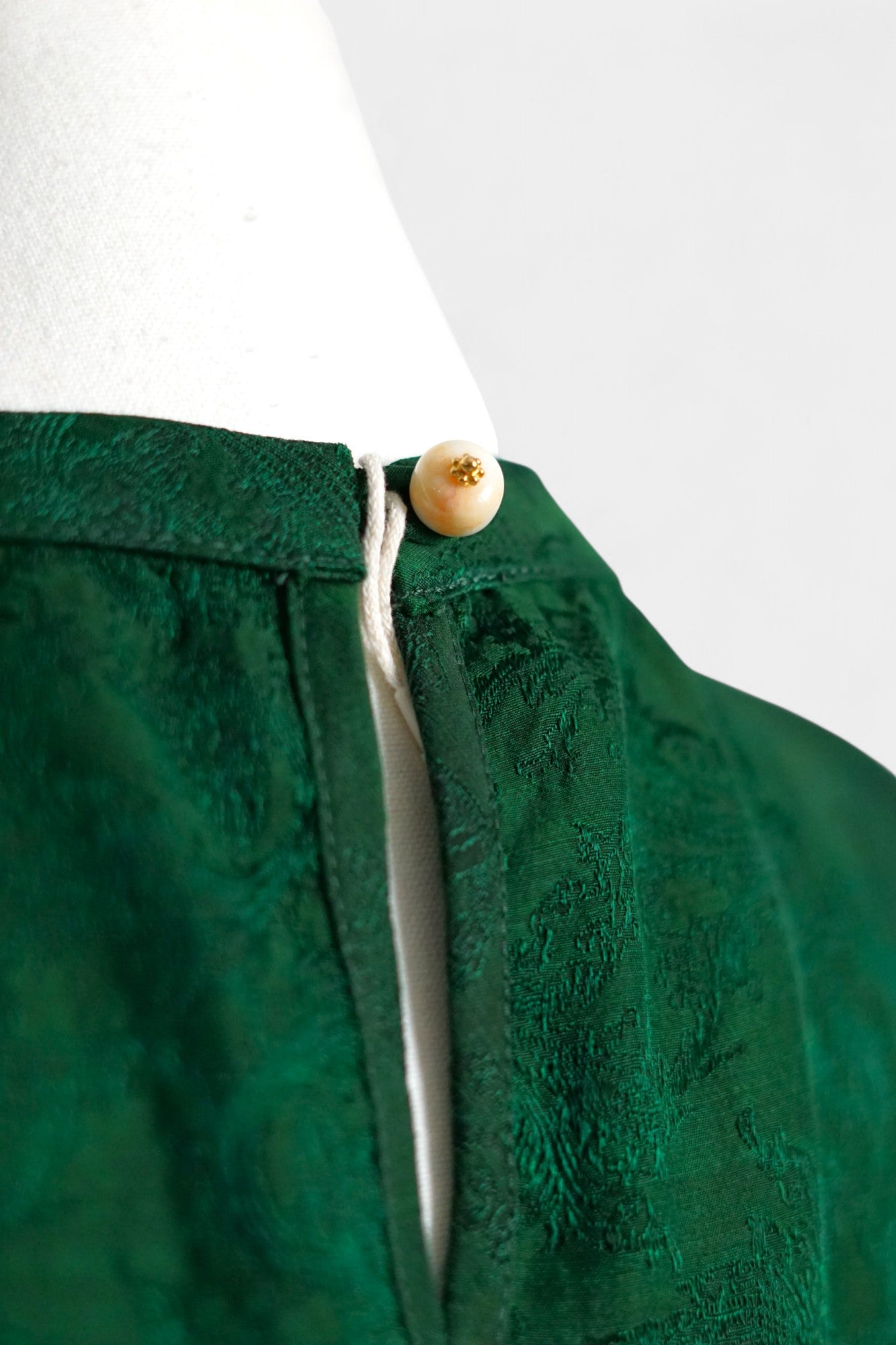 Handmade Jacquard Gambiered Guangdong Gauze Silk Blouse