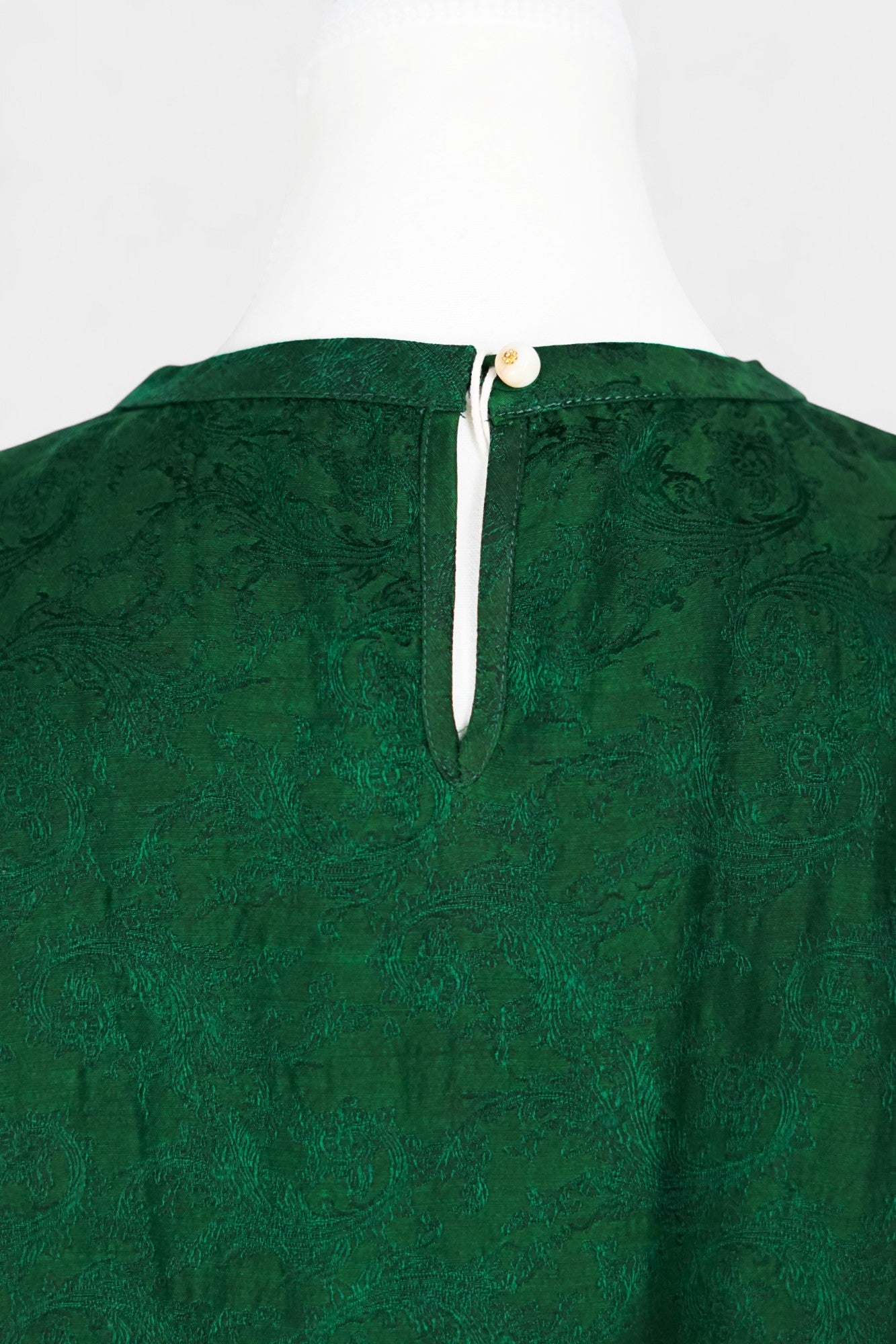 Handmade Jacquard Gambiered Guangdong Gauze Silk Blouse