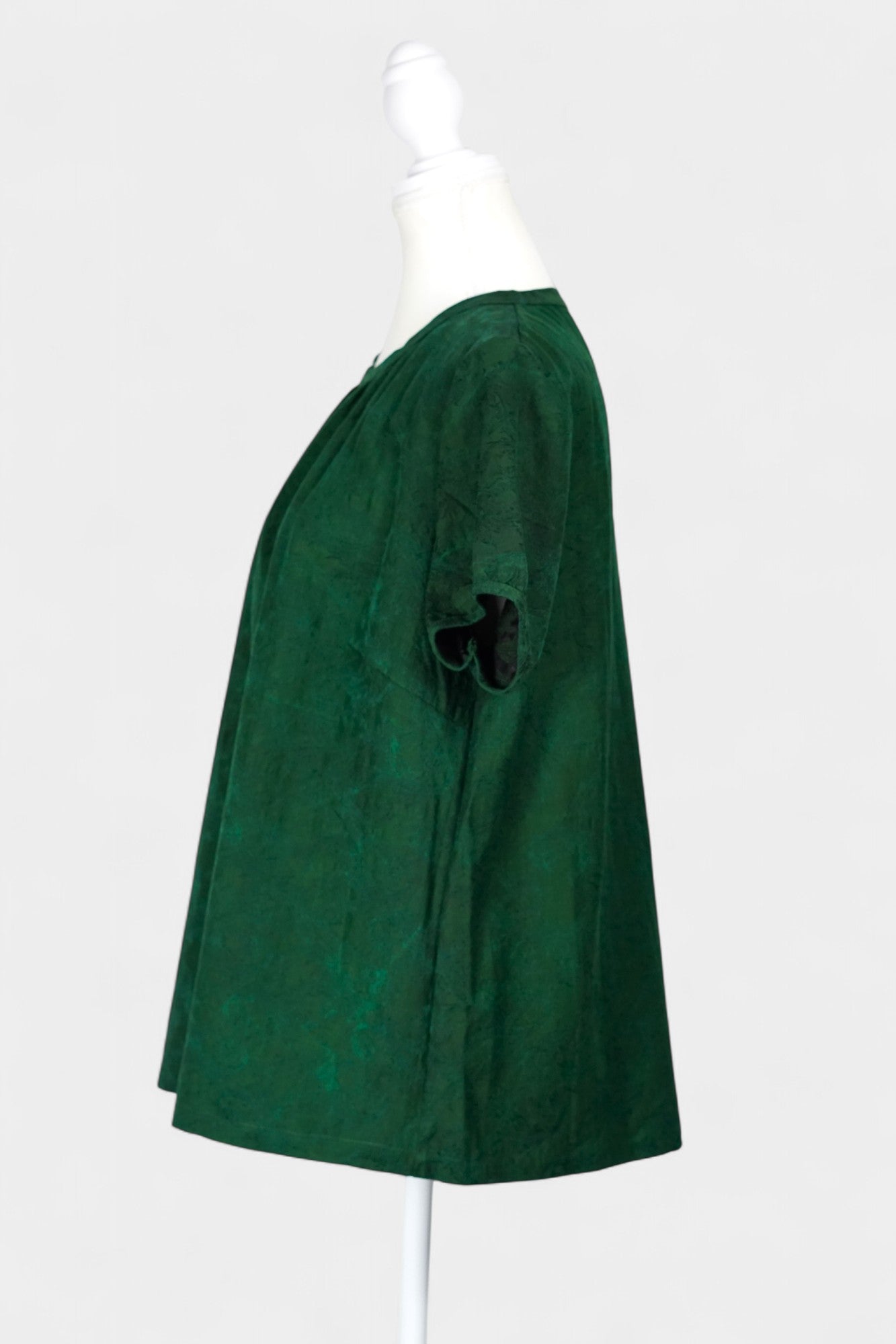 Handmade Jacquard Gambiered Guangdong Gauze Silk Blouse