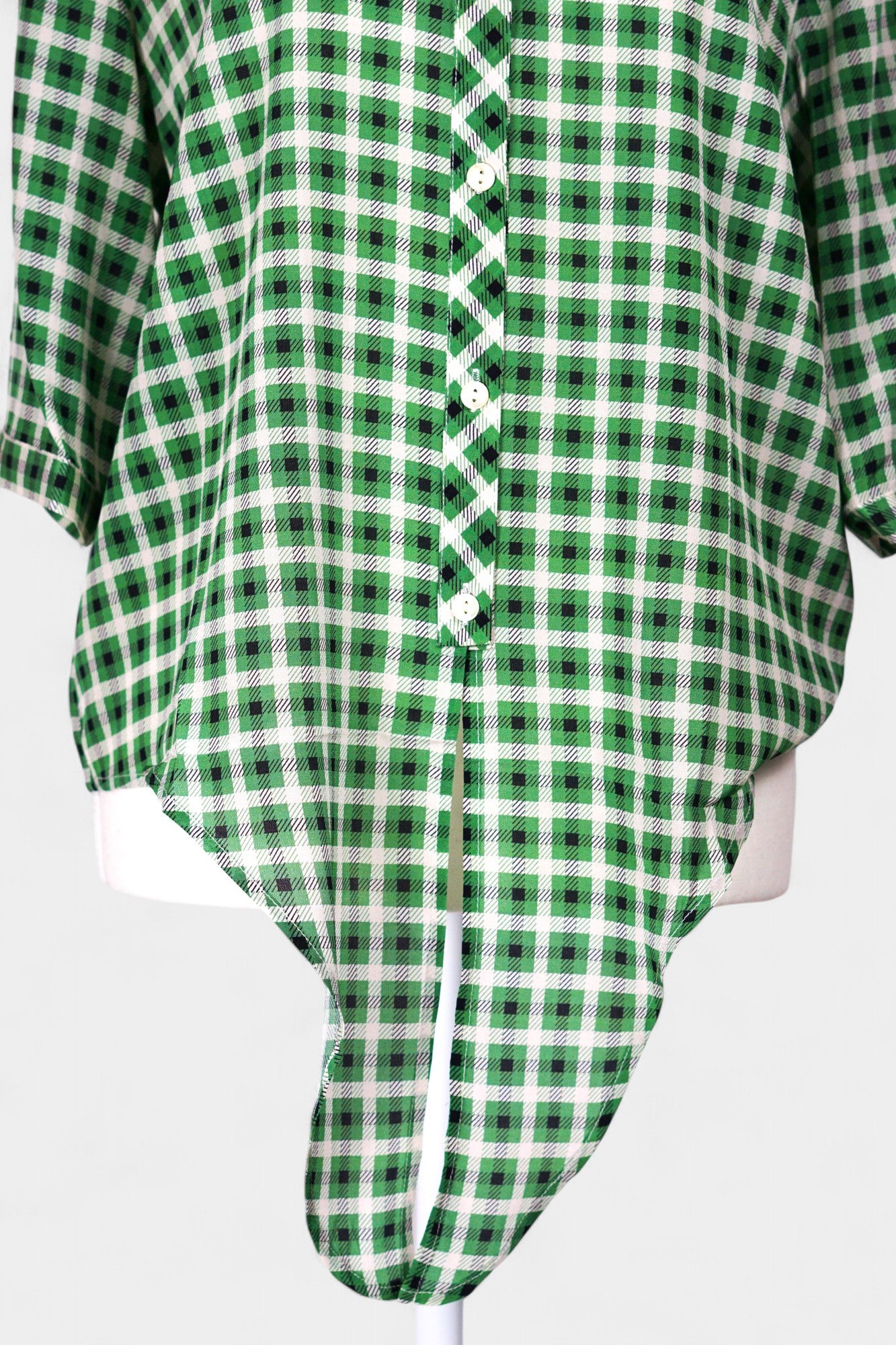 Mulberry Silk Blend Modern Print Blouse