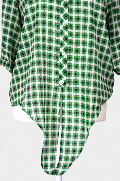 Mulberry Silk Blend Modern Print Blouse