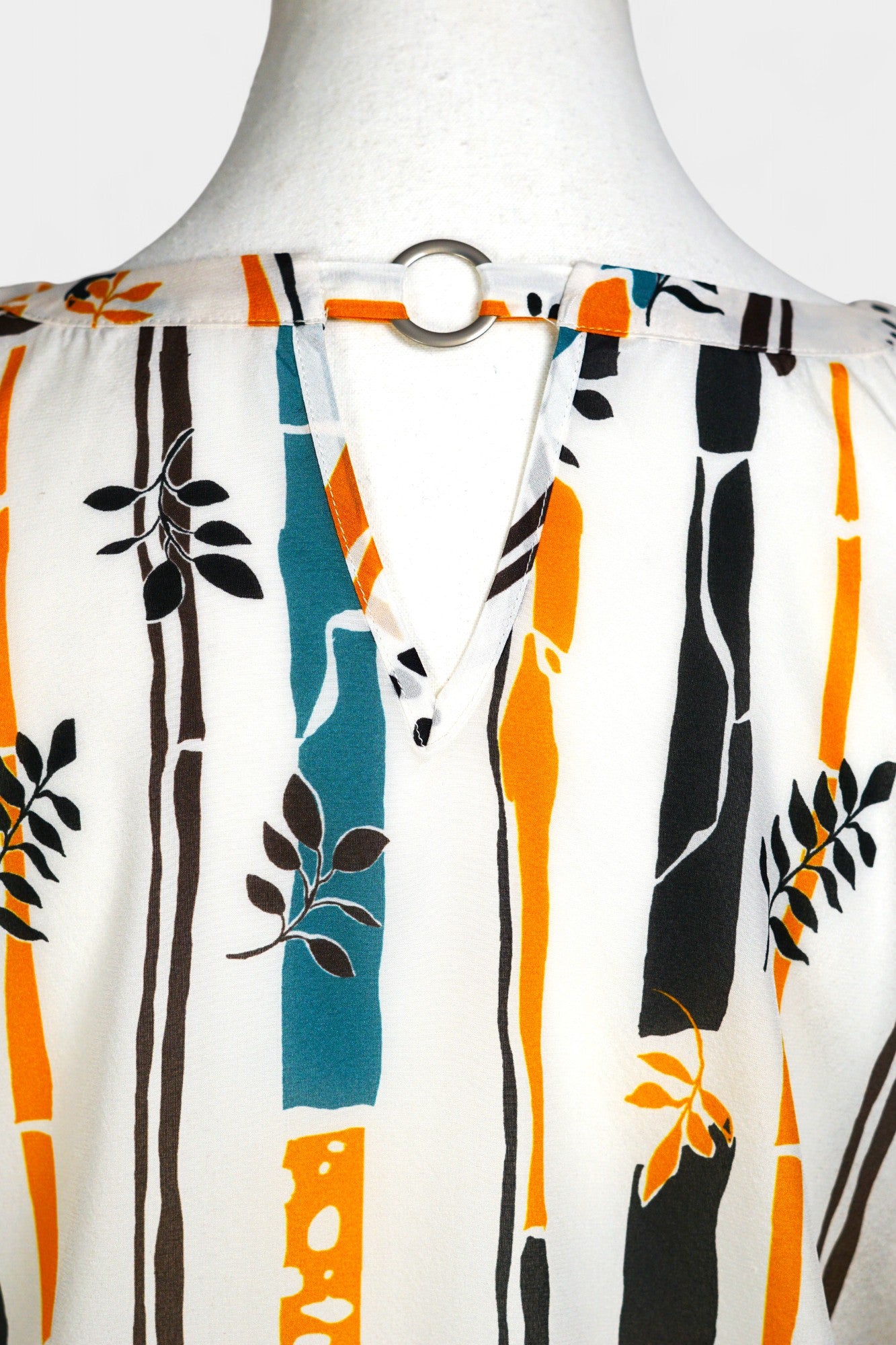 Mulberry Silk Blend Checkered Tie-Front Blouse