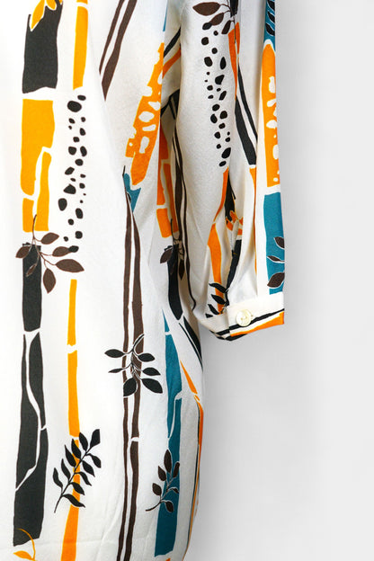 Mulberry Silk Blend Checkered Tie-Front Blouse