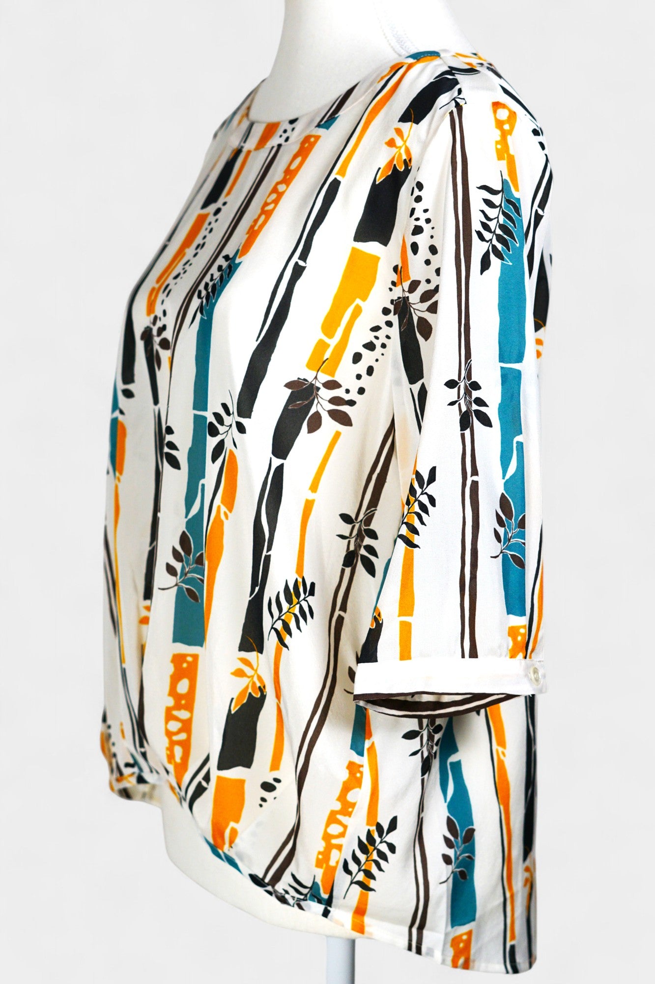 Mulberry Silk Blend Checkered Tie-Front Blouse