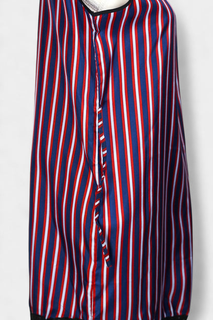 Pure Mulberry Silk Striped Sleeveless Dress