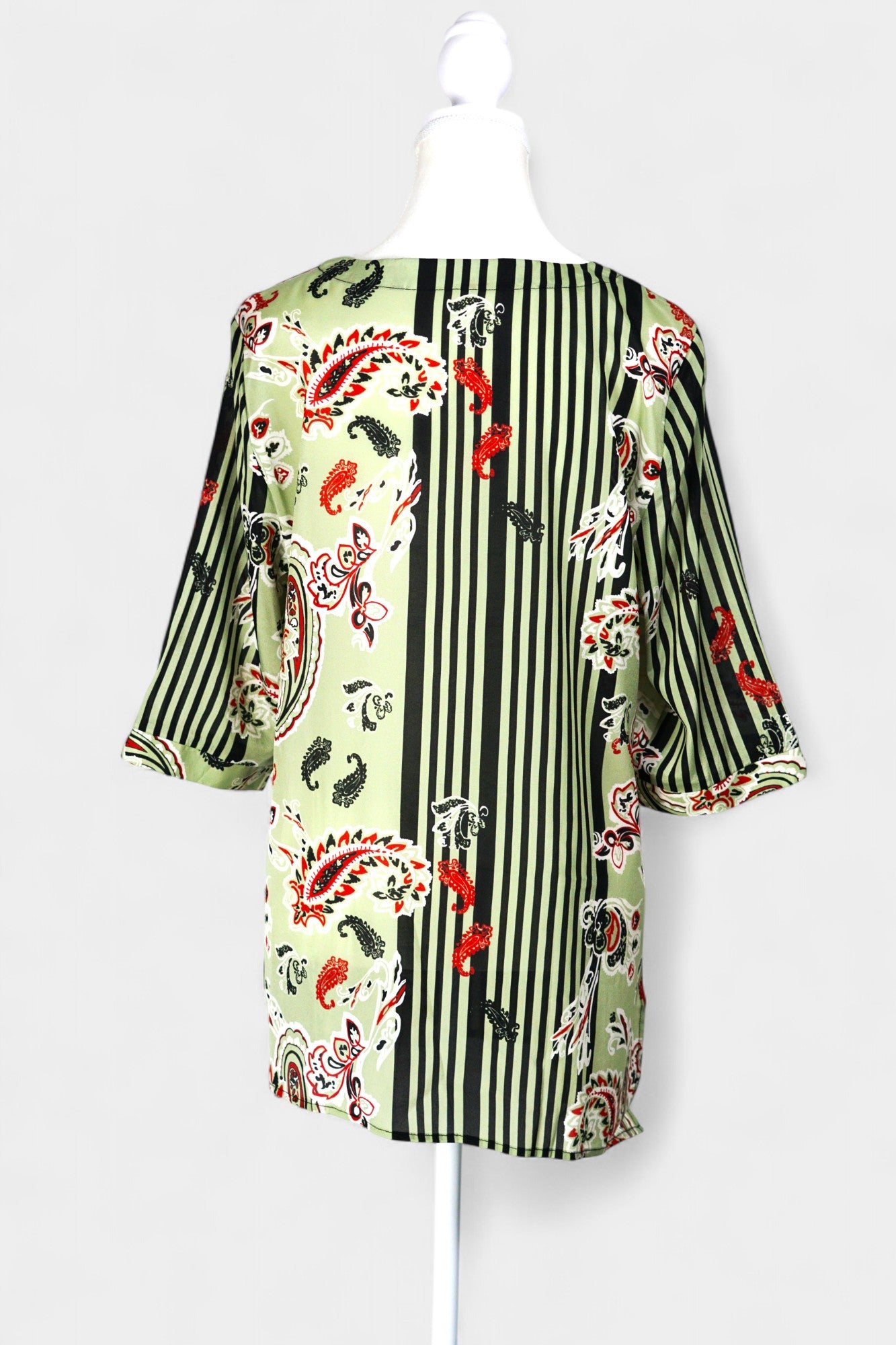 Mulberry Silk Blend Abstract Print Blouse