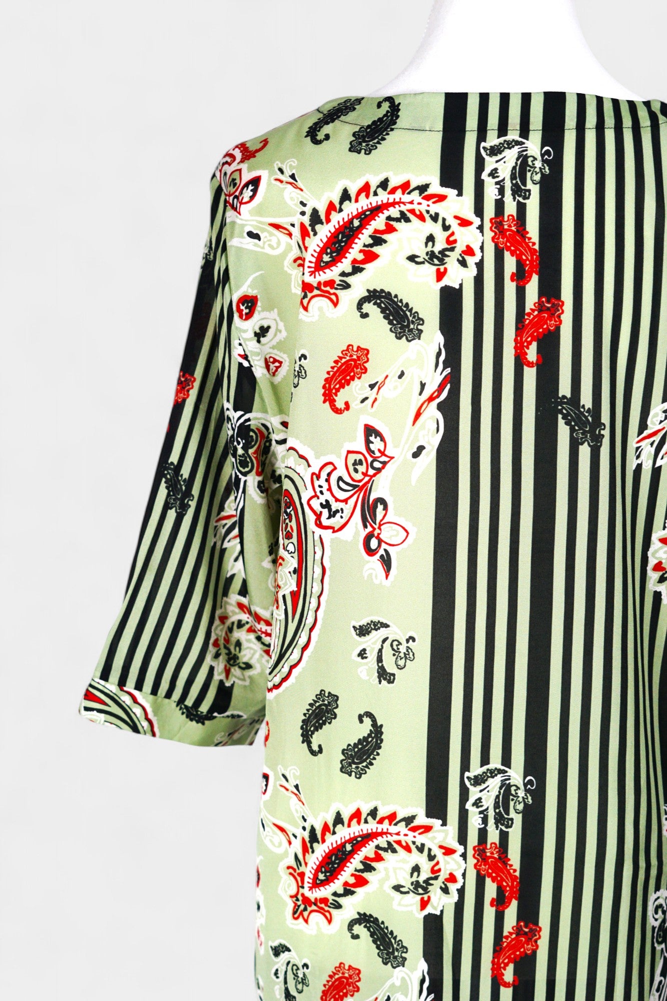 Mulberry Silk Blend Abstract Print Blouse