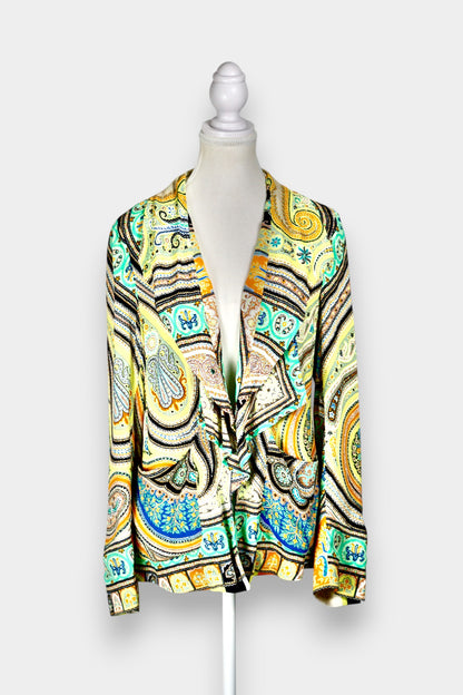 Made in Italy Mulberry Silk Blazer | Bohemian Paisley
