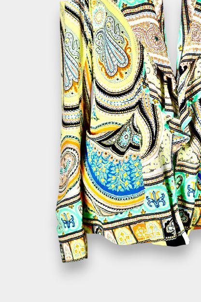 Made in Italy Mulberry Silk Blazer | Bohemian Paisley