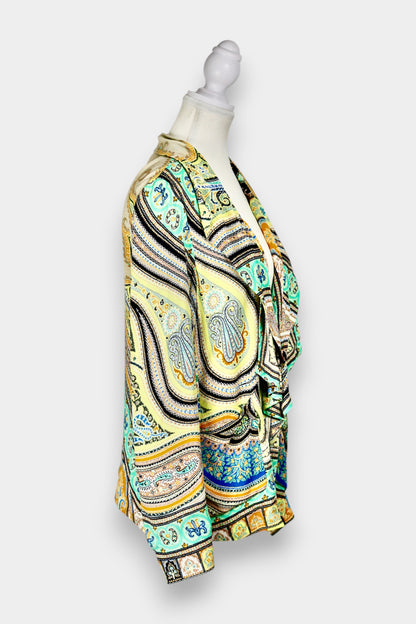 Made in Italy Mulberry Silk Blazer | Bohemian Paisley