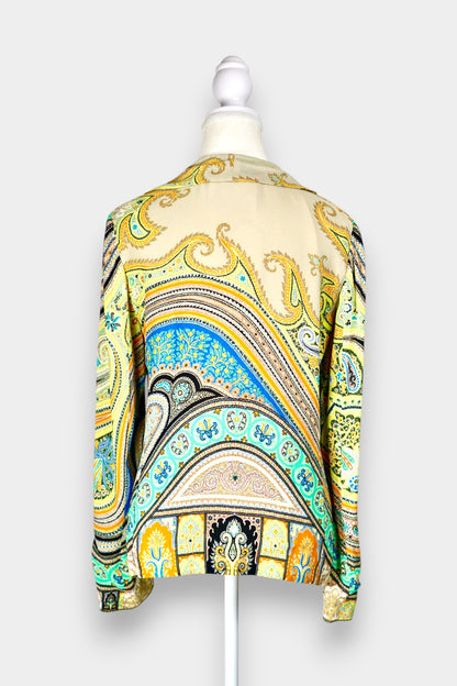 Made in Italy Mulberry Silk Blazer | Bohemian Paisley