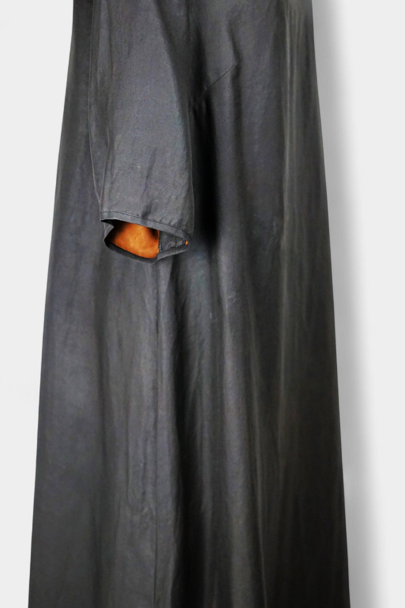 Handcrafted Black Gambiered Guangdong Gauze Silk Long Dress