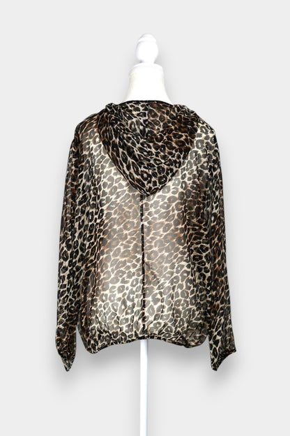 Handcrafted Leopard Print Mulberry Silk Outwear