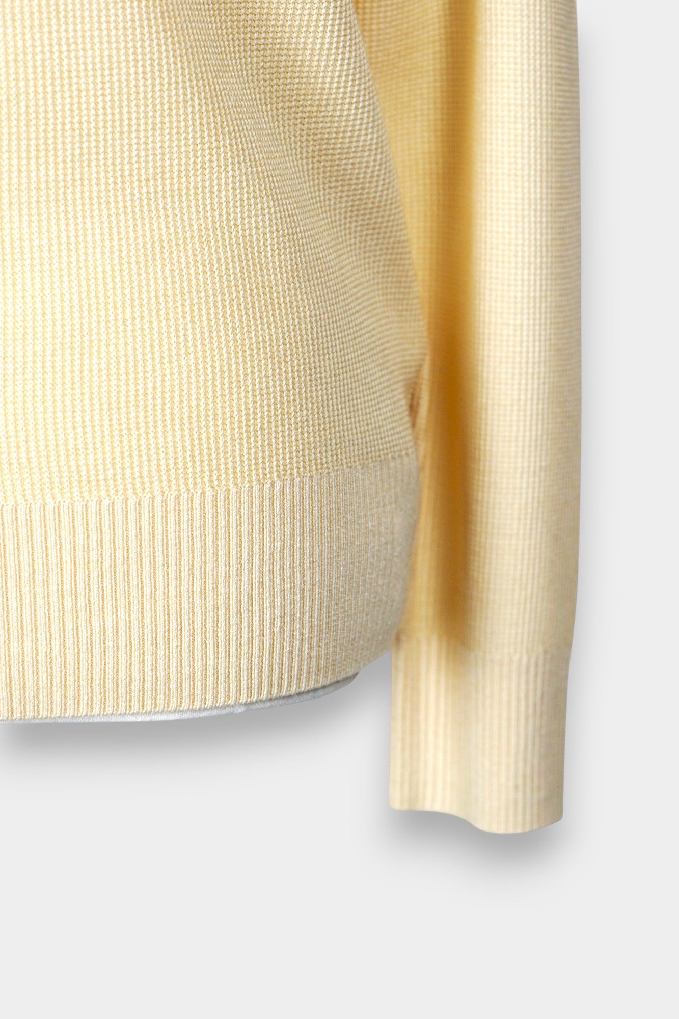 Knitted Tussah Silk Sweater | Mock Neck Long Sleeve