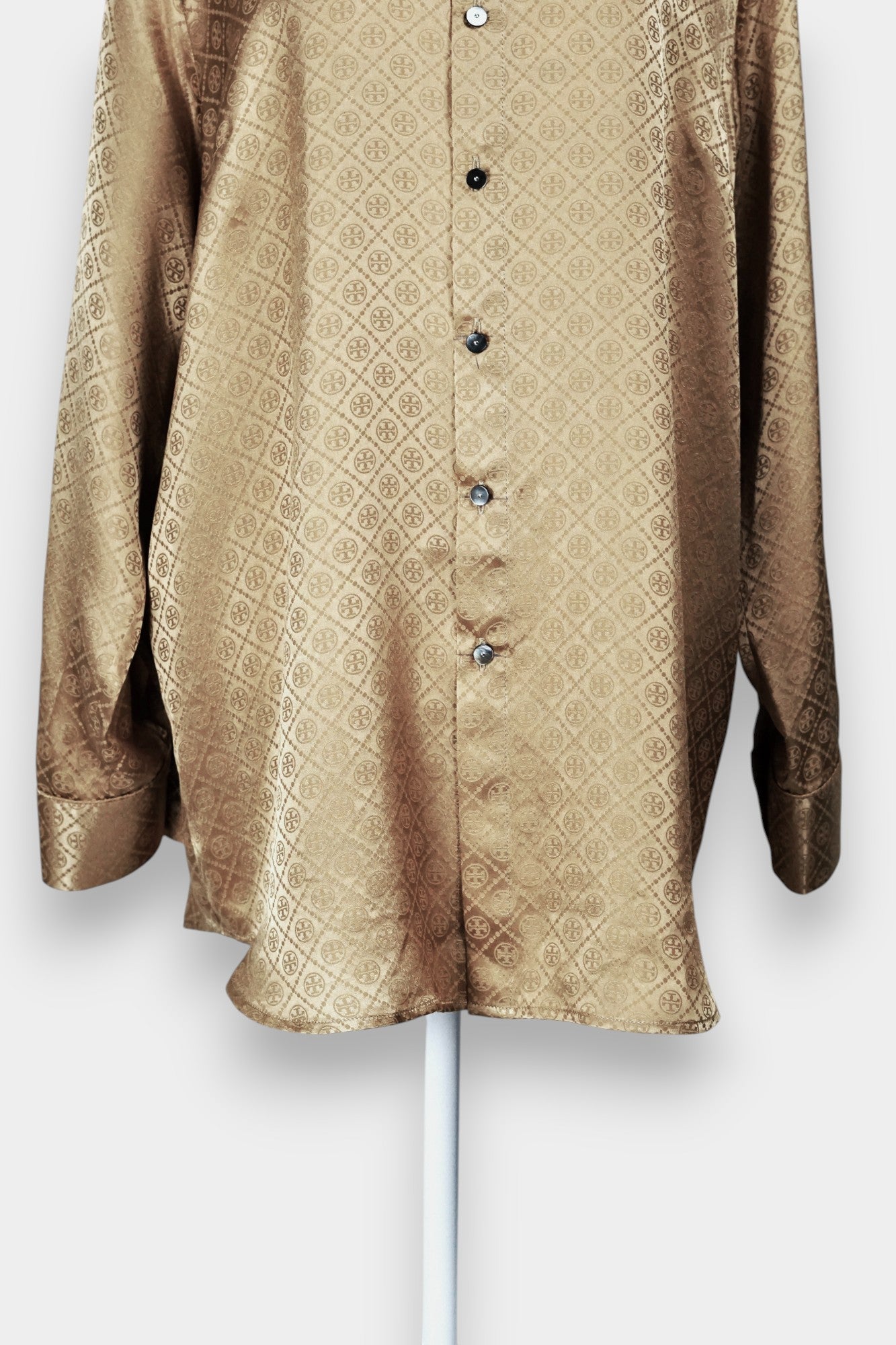 Handcrafted Gold Song Dynasty Brocade Silk Shirt