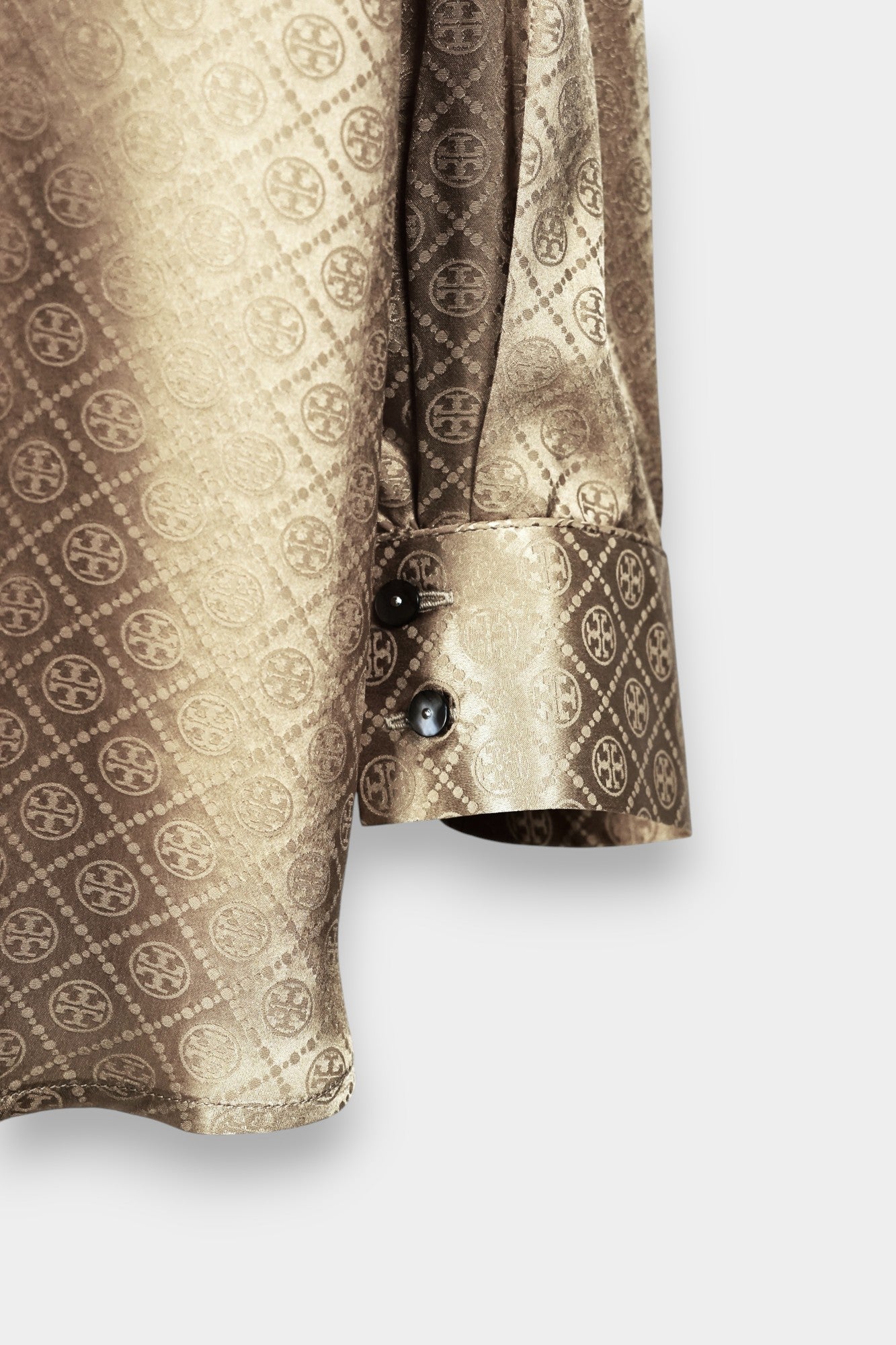 Handcrafted Gold Song Dynasty Brocade Silk Shirt