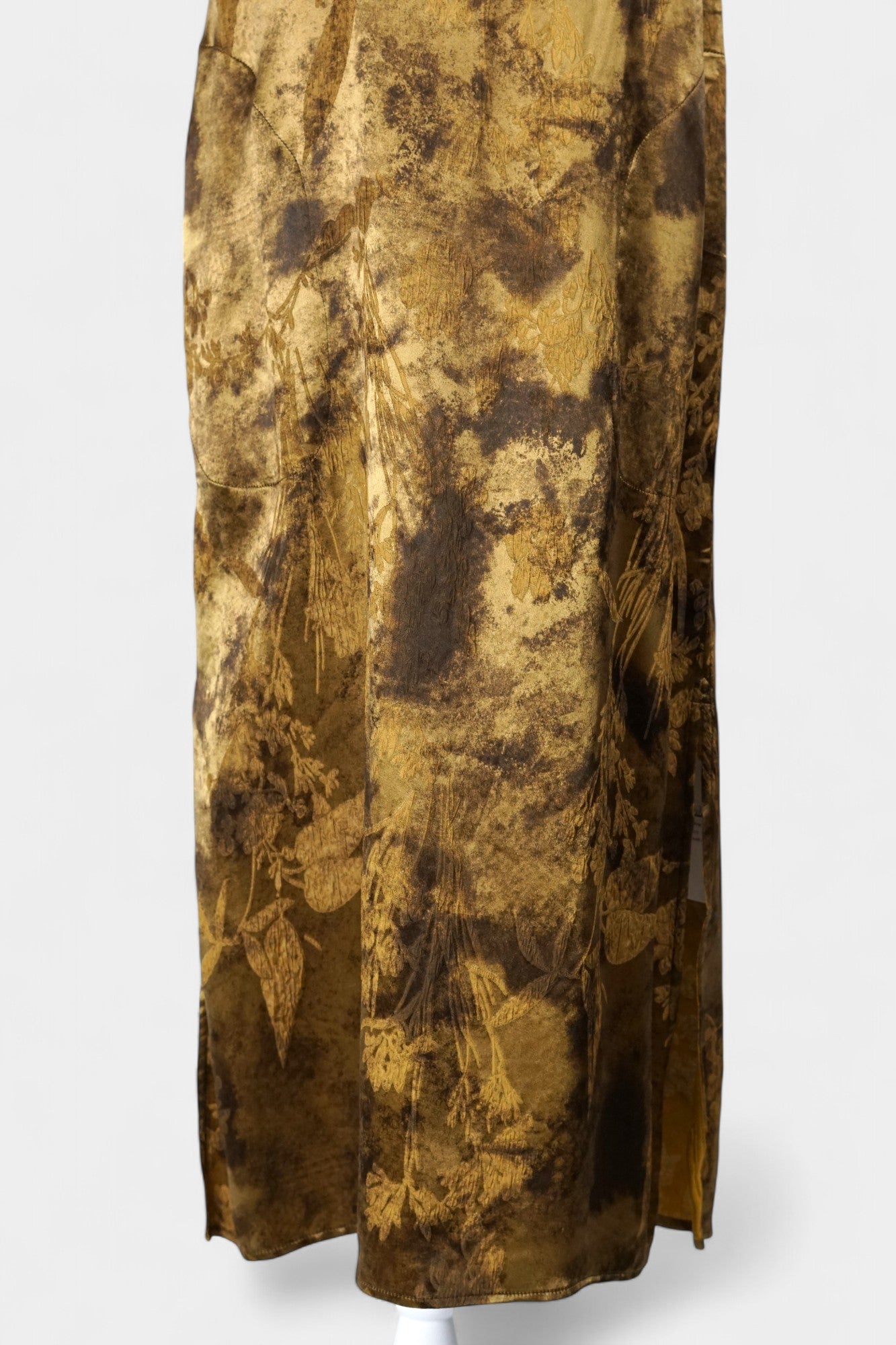 Handmade Gold Jacquard Sleeveless Dress
