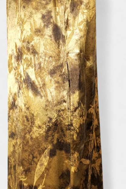 Handmade Gold Jacquard Sleeveless Dress