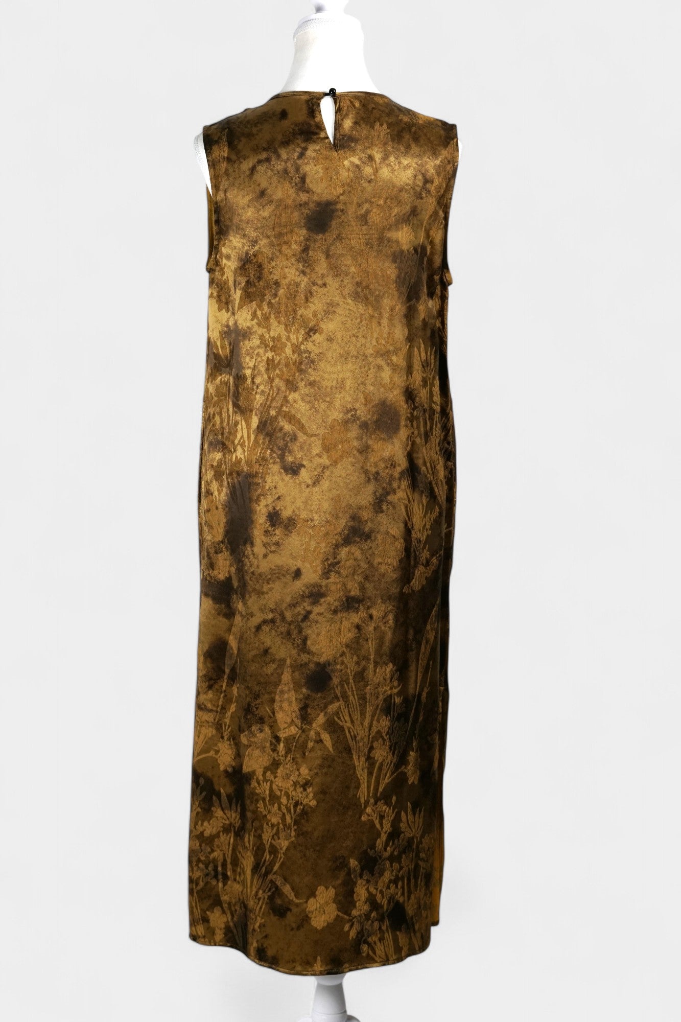 Handmade Gold Jacquard Sleeveless Dress