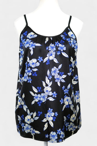 Handmade Floral Camisole Top | Blue & White
