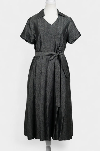 Handcrafted Dark Grey Dress | Elegant & Classic