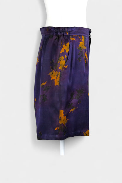 Handmade Gambiered Guangdong Gauze Silk Floral Shorts