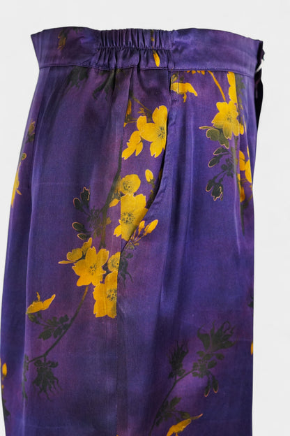 Handmade Gambiered Guangdong Gauze Silk Floral Shorts