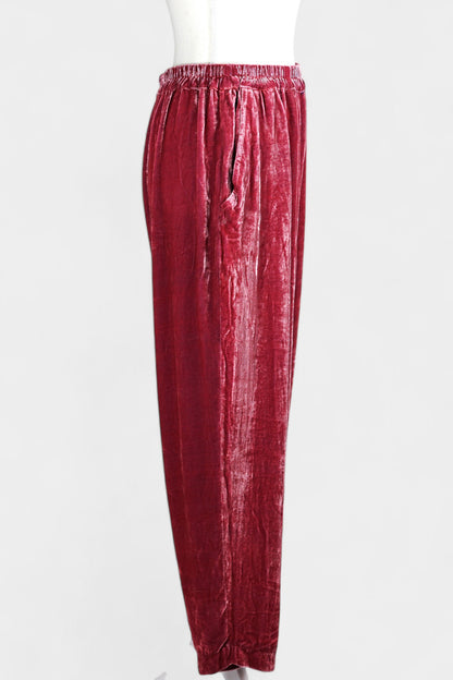 Handcrafted Mulberry Silk Velvet Set | Crushed Pink