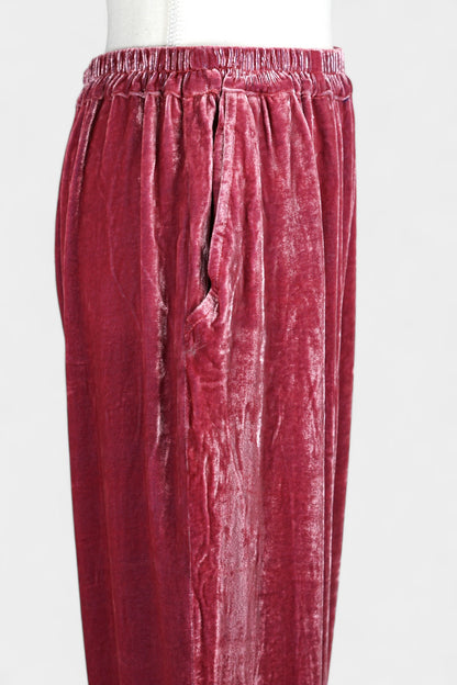 Handcrafted Mulberry Silk Velvet Set | Crushed Pink