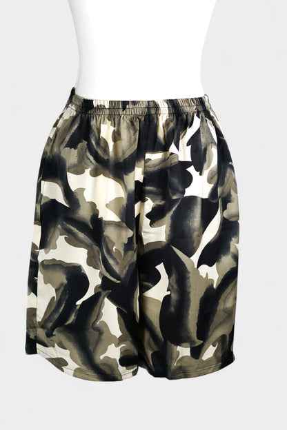 Pure Mulberry Silk Floral Print Shorts