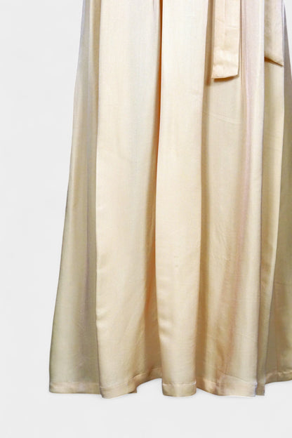 Handmade Mulberry Silk Maxi Dress | Nude & Champagne