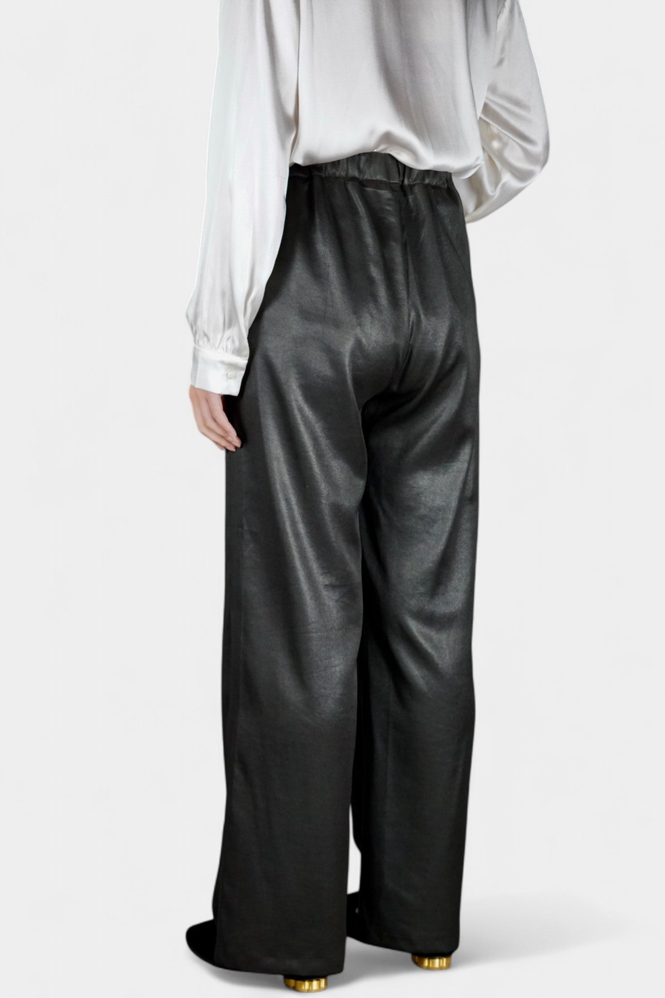 Handcrafted Premium Black Heavy Mulberry Silk Pants