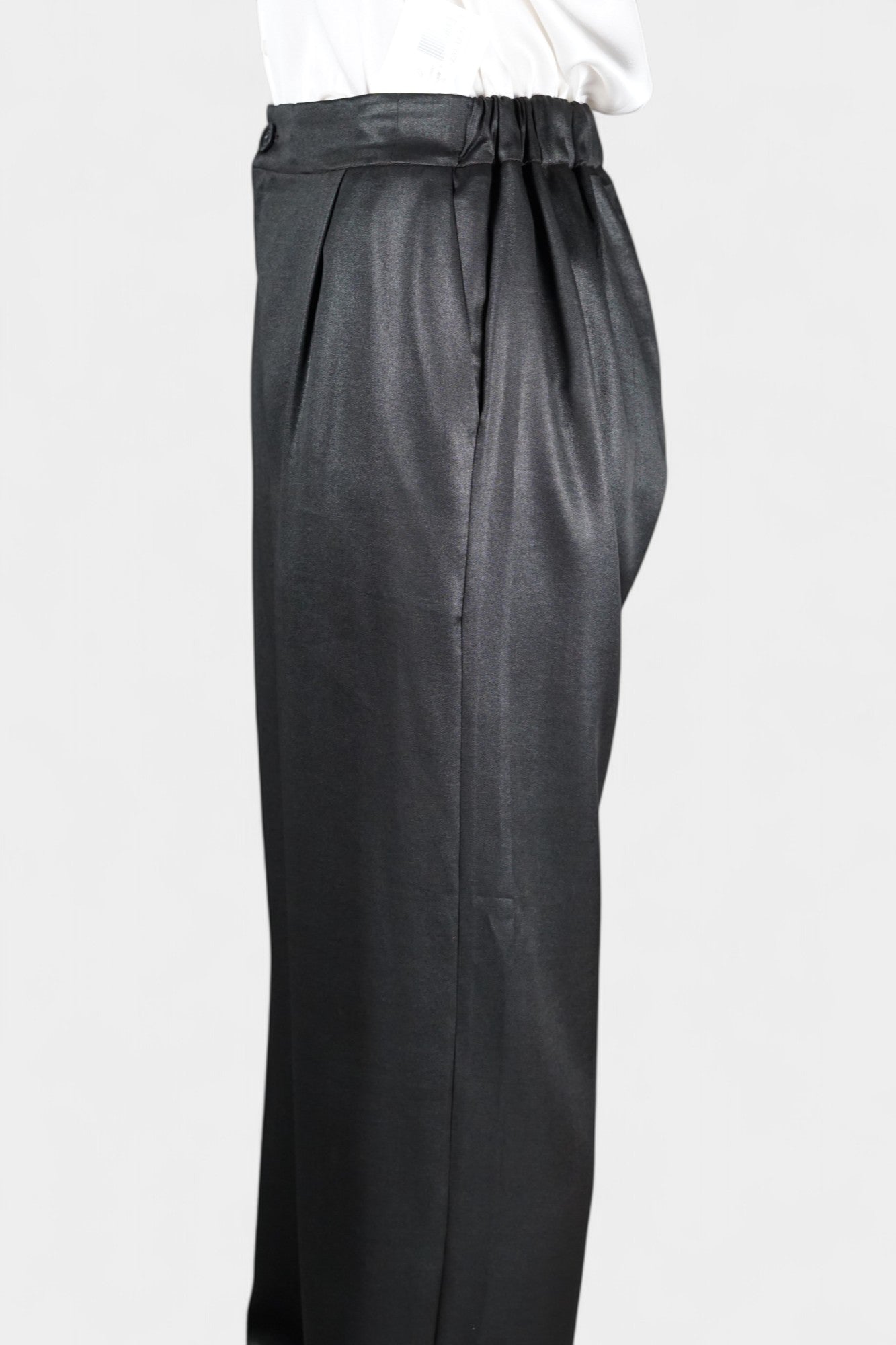 Handcrafted Premium Black Heavy Mulberry Silk Pants