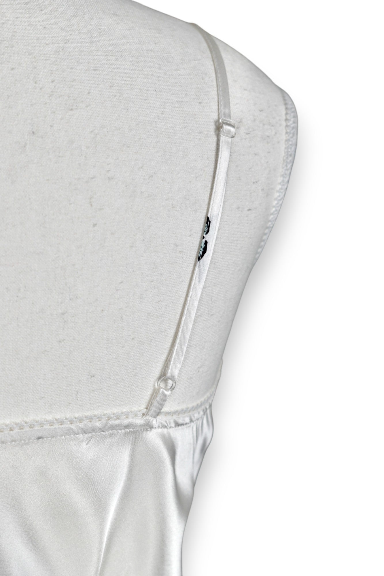 Handcrafted Mulberry Silk Slip Dress | White Butterfly Print