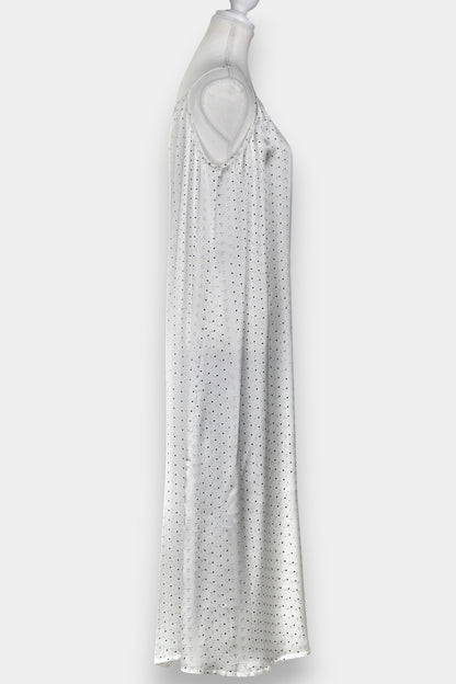 Mulberry Silk Camisole Dress | White Dot Pattern