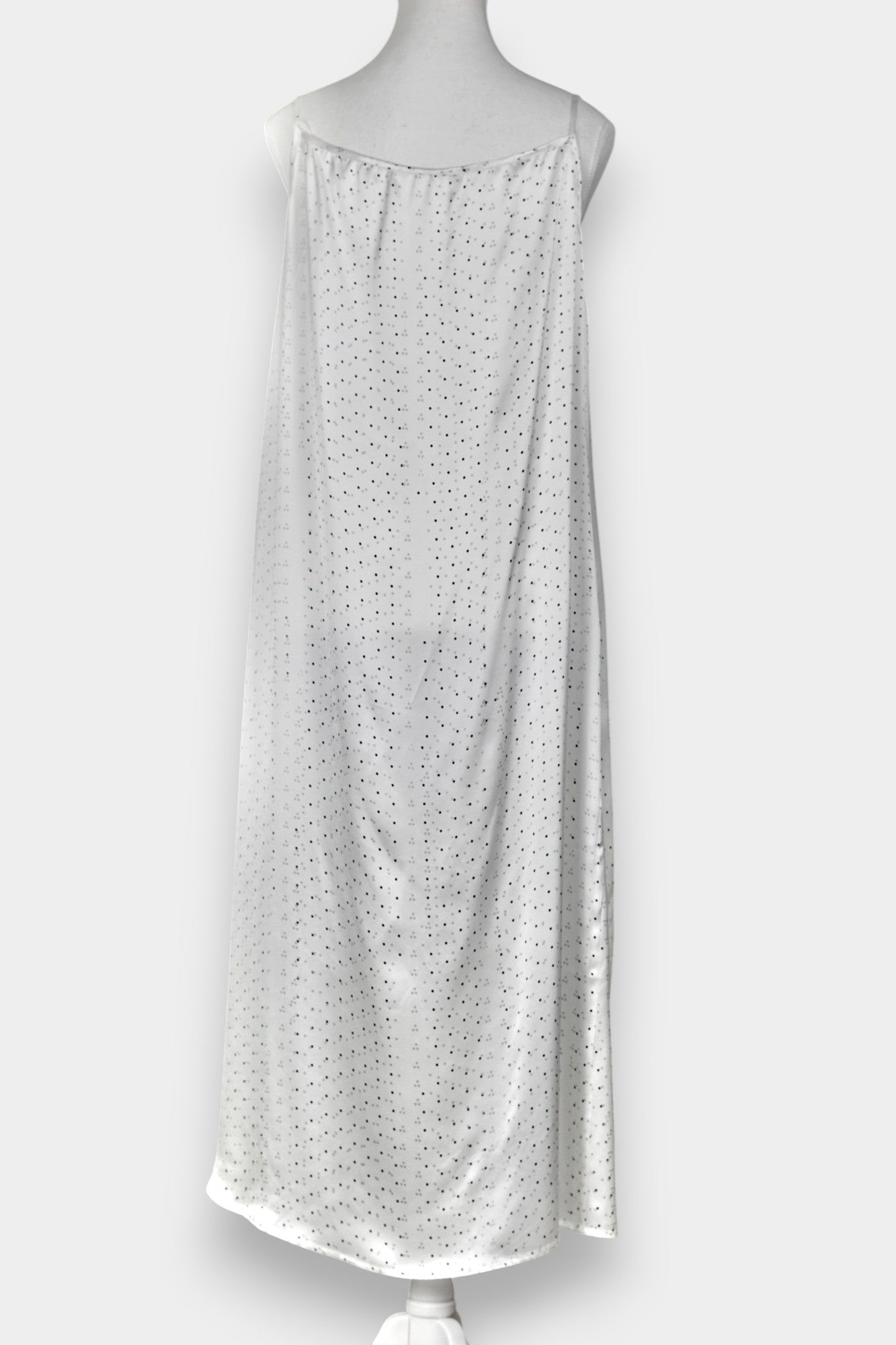 Mulberry Silk Camisole Dress | White Dot Pattern
