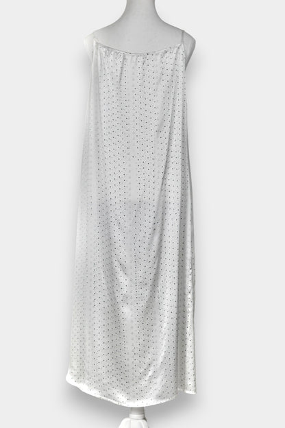 Mulberry Silk Camisole Dress | White Dot Pattern
