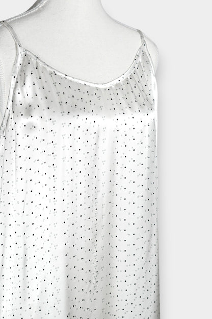 Mulberry Silk Camisole Dress | White Dot Pattern