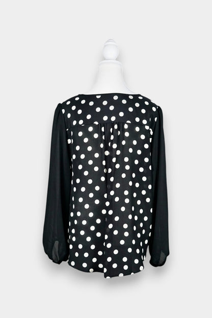 Mulberry Silk Polka Dot Blouse