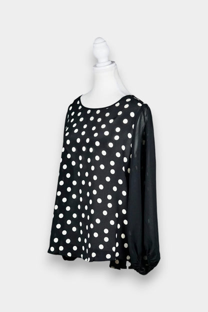 Mulberry Silk Polka Dot Blouse