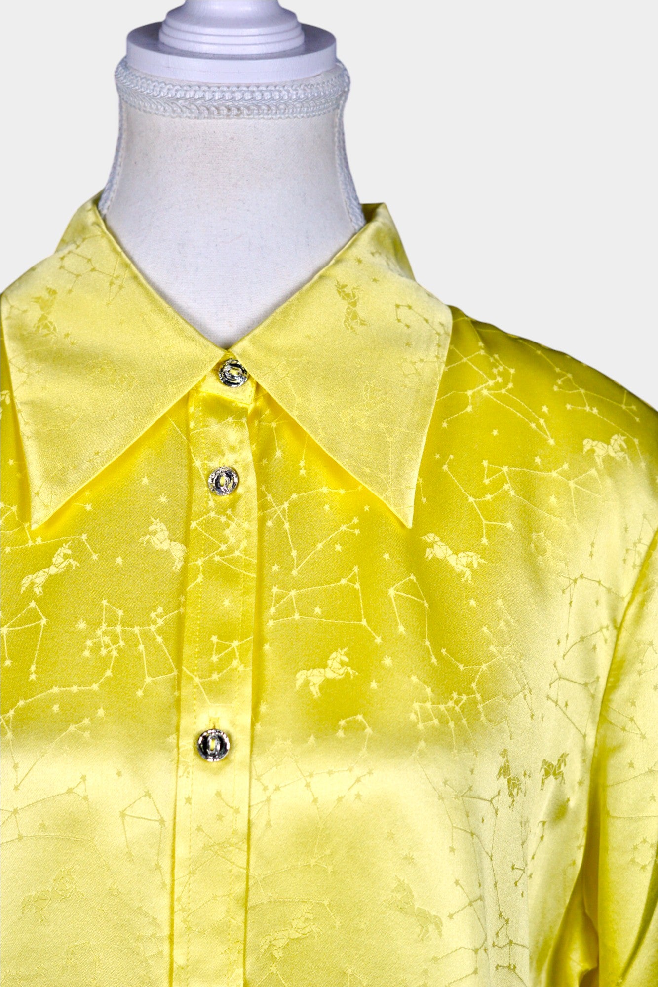 Silk Unicorn Constellation Shirt | Unique Celestial Print Shirt